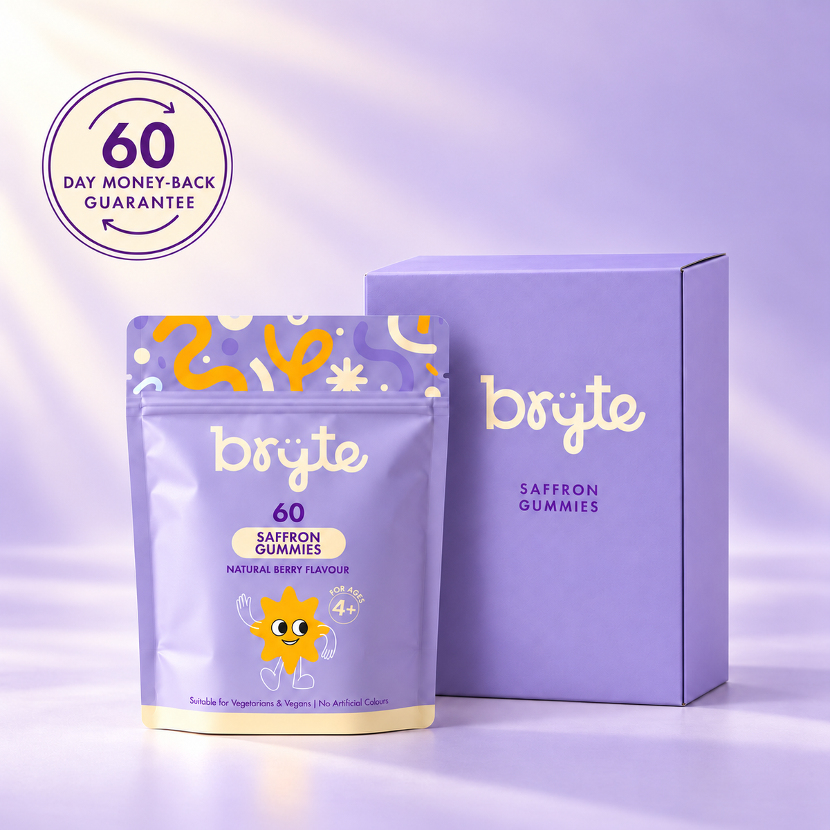 Bryte Daily Saffron Gummies for Adults