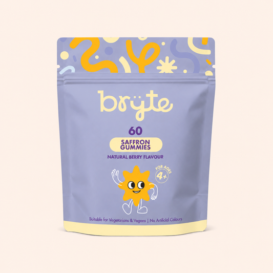 Bryte Saffron Daily Gummies  + Natural ADHD Support for Kids