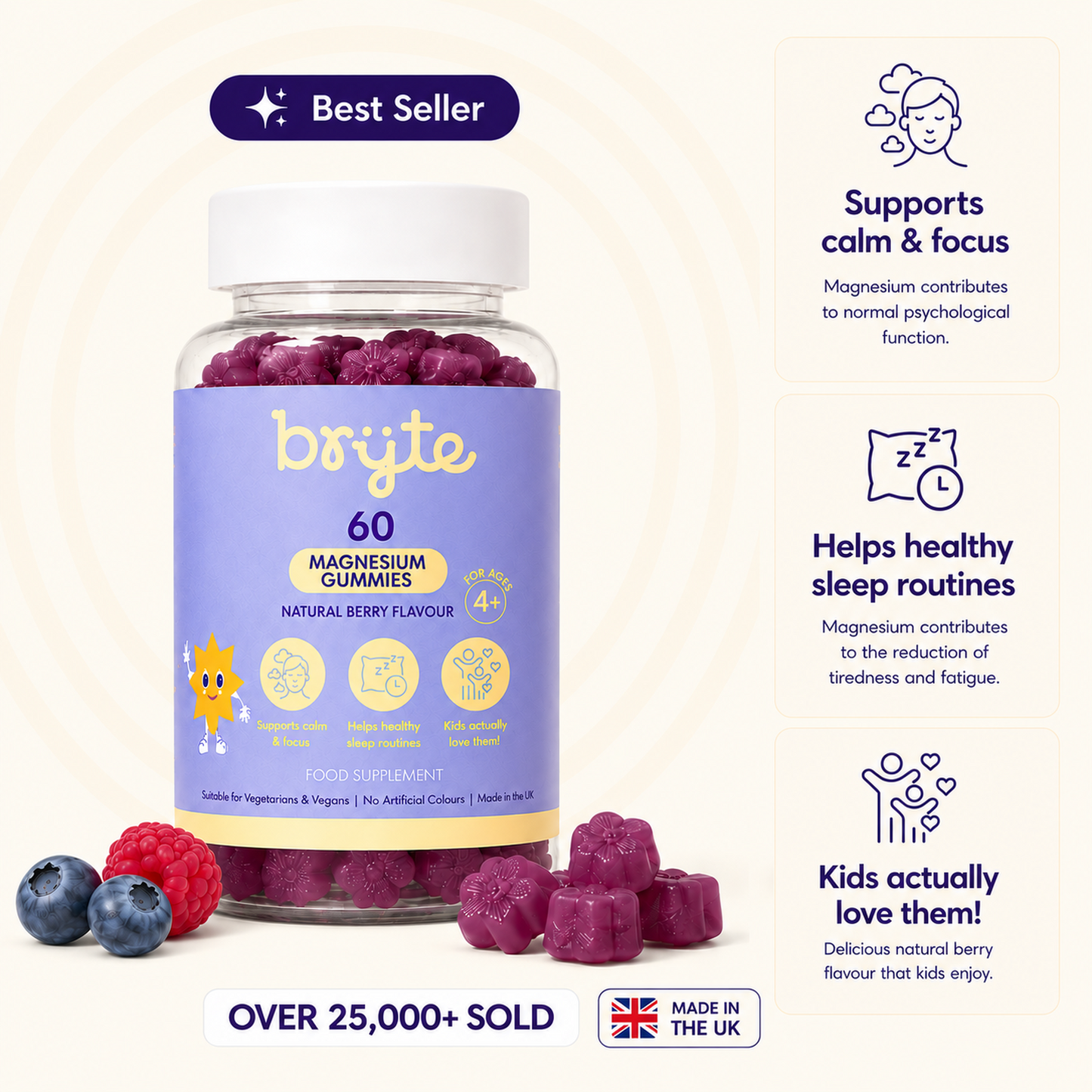Natural Magnesium Mood & Focus Support for Kids
